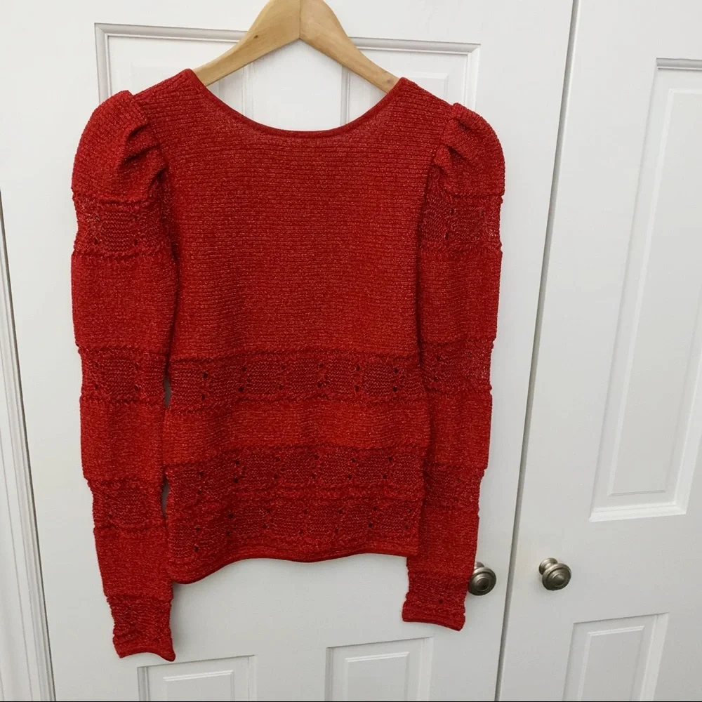 Ronny Kobo Michaela Metallic Knit Top